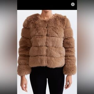 Brand New with Tags Elegant Tan Teddy Jacket for Women